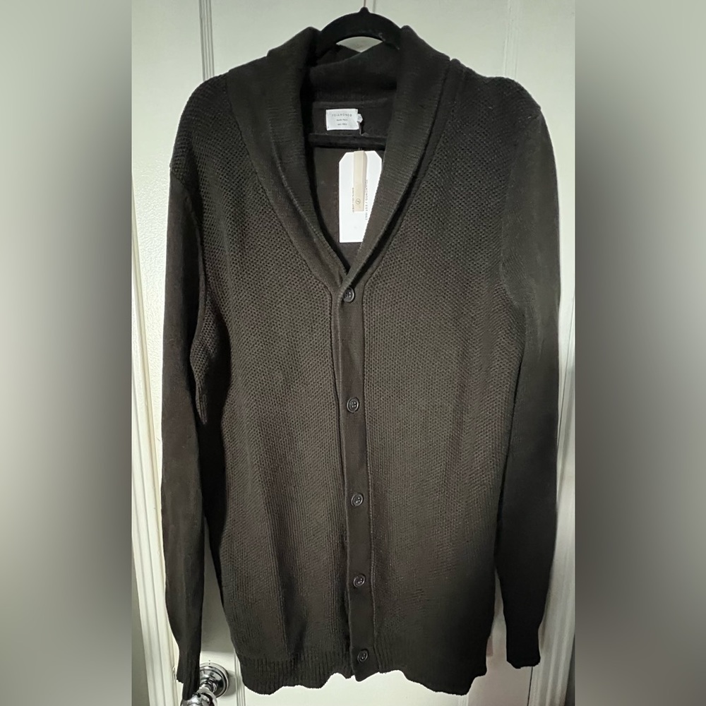 7Diamonds Dark Green Men’s Shawl Collar Cardigan XL
